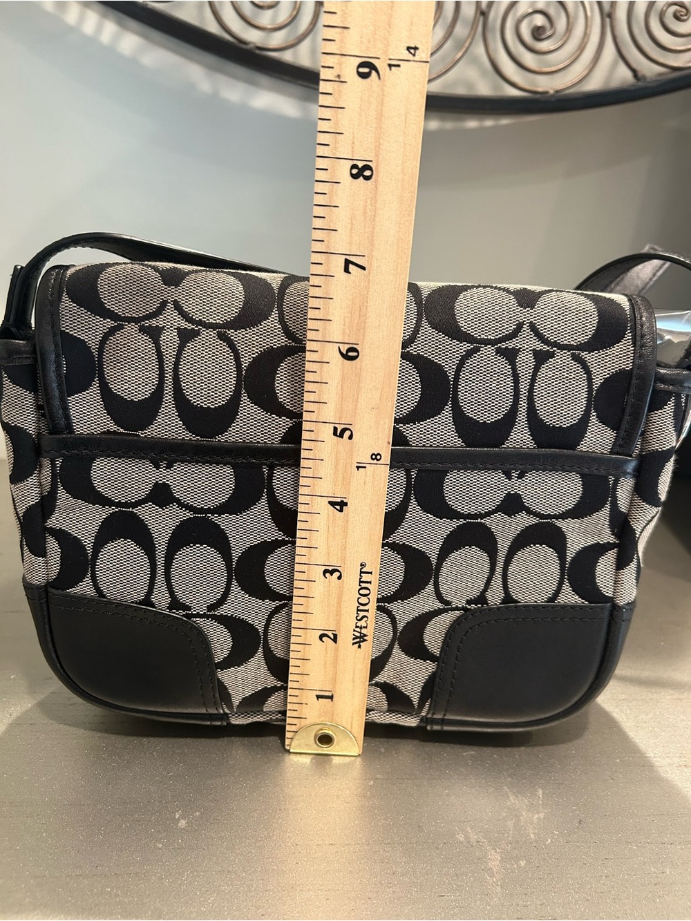 Coach Black/grey Signature Canvas Crossbody Saddle Bag - Picture 6 of 11